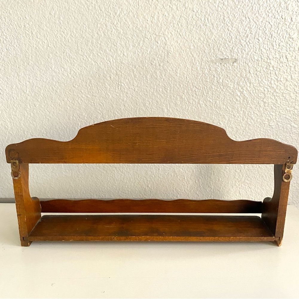Moving Sale! Wooden Spice Rack With Bold Writing Carved Fence holding The Jars - Picture 2 of 5